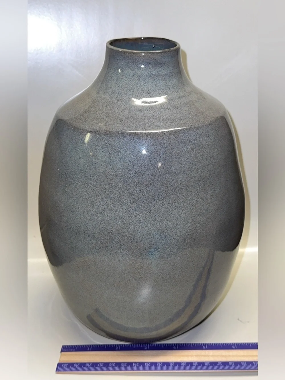 NWT Pottery Barn Reactive Glaze Ombré Blue Vase Decorative Accent/Decor